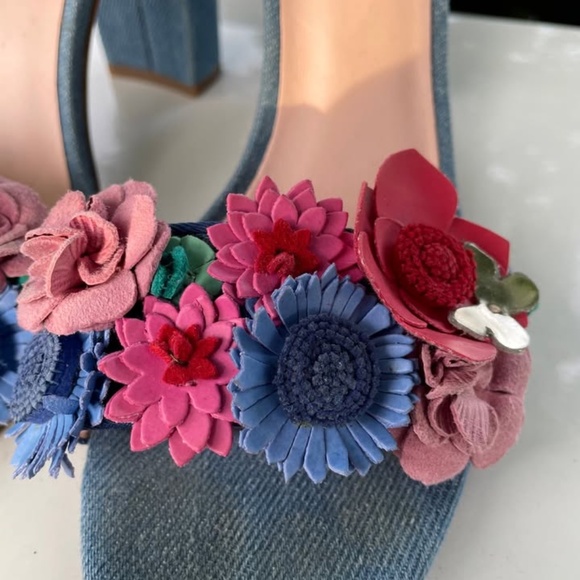 KATE SPADE🖤 Summer Floral Heels - Picture 2 of 5